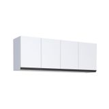 Armário Aéreo De Cozinha Em Aço 160cm 3 Portas Gaia Cozimax Branco