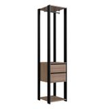 Módulo Para Closet Com Gavetas E Cabideiro 183x45x40cm Prodecor Preto/montana