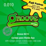 Encordoamento 010 Para Violão GFP-3 - Groove