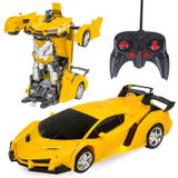 Controle Remoto Transformar Carro Robô Para Crianças - Rc Transformando Carro De Brinquedo Robô Com Um Botão Deformação E 360 Velocidade À Deriva, 1: