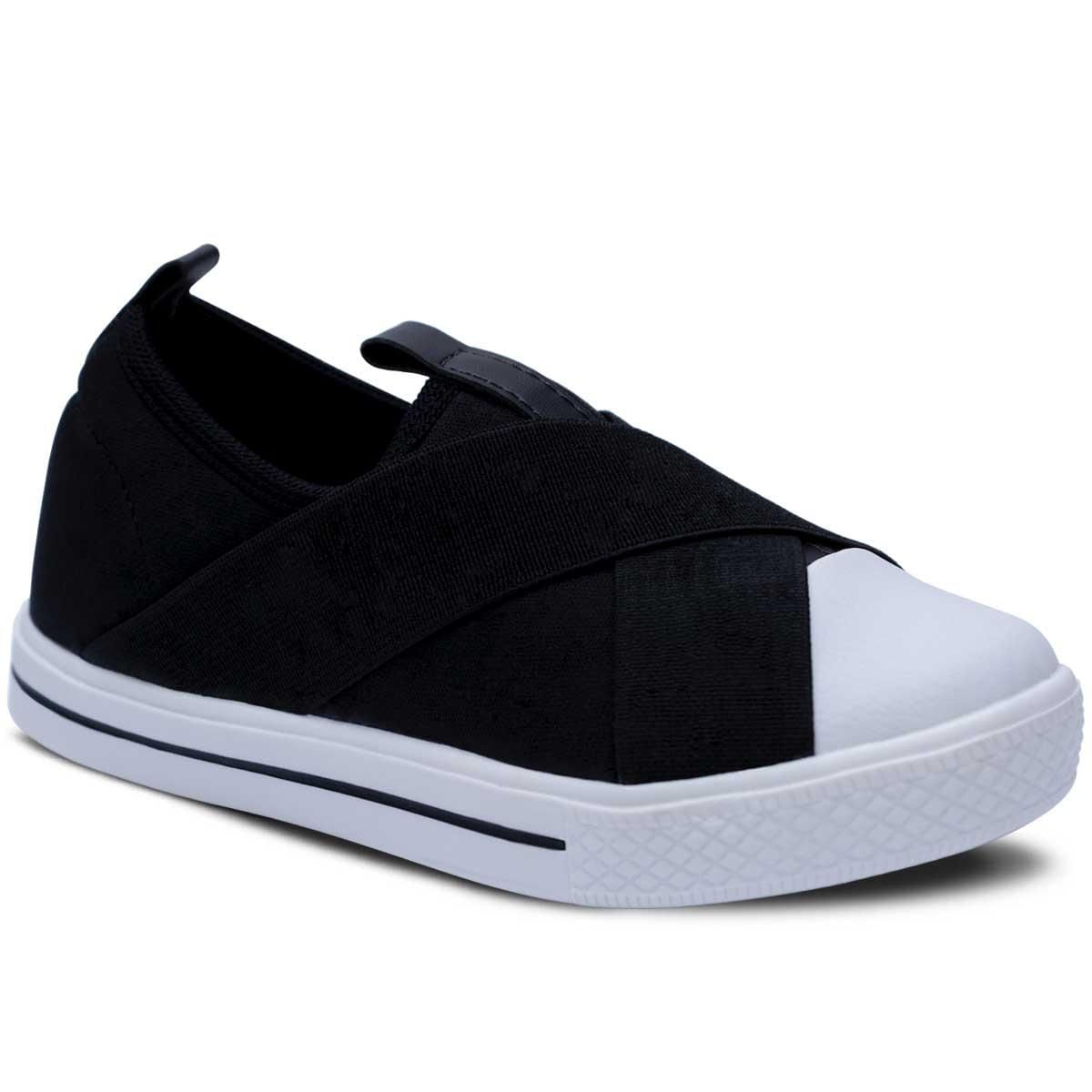 Tenis Casual Infantil Menina Menino Calce Facil Macio 11.48 Cor:preto,tamanho:34