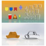 Cortador São João Festa Junina Modular Tamanho 4cm
