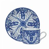 Conjunto De Xícara De Chá Com Pires 06 Peças Azulejo Schmidt