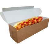 Embalagem De Hotdog Cachorro Quente Delivery 20cm Kraft 100u