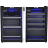 Conjunto Venax Cervejeira Blue E Adega Piubella 100 Litros Preto Fosco Porta Invertida 220v