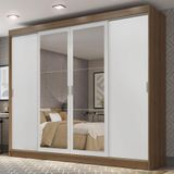 Guarda-Roupa Casal Austin 4 Portas 3 Gavetas Rustic