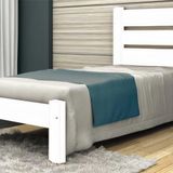 Cama De Solteiro Berlim De Madeira Angelim Branco