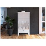 Cristaleira Complementos Com 2 Portas De Vidro Branco