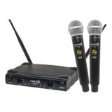 Microfone Sem Fio De Mao Duplo Frequencia Variavel Uh08mm Lyco