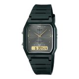 Relógio Casio Preto Borracha Masculino Vintage Ana-Digi