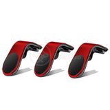 Kit 3 Suporte Adaptador Magnético Painel De Carrol/vermelho