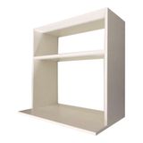 Suporte Microondas Com Nicho Branco Em Mdf