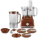 Multiprocessador de Alimentos Philco 9 em 1 1400W Vermelho 110V