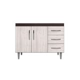 Balcão Gabinete De Pia 3 Gavetas 2 Portas Isabel 97cm Castanho/avelã Cor Marrom