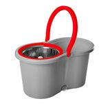 Mop Giratório Inox Wap Vermelho Com Cinza