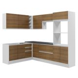 Cozinha Completa De Canto Mdf Madesa Acordes Branco Rustic