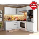 Cozinha Completa Acordes Glamy Branco 100% Mdf Canto Madesa