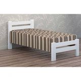 Cama De Solteiro Itália De Madeira Maciça Angelim Pedra Tauari Branco