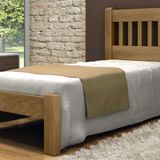 Cama De Solteiro Lisboa De Madeira Angelim Imbuia