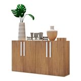 Aparador Buffet 4 Portas Viena Multimóveis Rustic/branco
