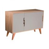 Buffet Aparador Com 3 Portas Murano Carvalho E Verde