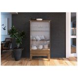 Cristaleira Complementos Com 2 Portas De Vidro Ameixa Negra