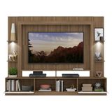 Rack Estante C/ Suporte Tv 65´´ Leds Madeirado/branco