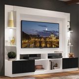 Rack Estante Tv 65´´ Leds Branco /preto