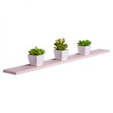 Prateleira 100 X 20cm Rosa Claro Suporte Invisível