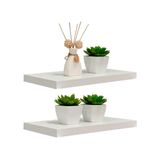 Kit 2 Prateleiras 30 X 15cm Branco Espessura 25mm Invisível