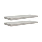 Kit 2 Prateleiras 60 X 15cm Branco Espessura 25mm Invisível