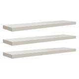 Kit 3 Prateleiras 70 X 15cm Branco Espessura 25mm Invisível