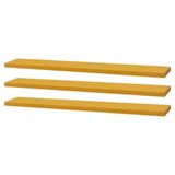Kit 3 Prateleiras 70 X 15cm Amarela Suporte Invisível