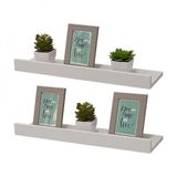 Kit 2 Prateleiras Porta Quadros 70 X 15cm Suporte Invisível