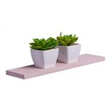 Prateleira 60 X 15cm Rosa Claro Suporte Invisível