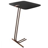 Mesa Apoio Lateral Para Sofá Lisboa Pé Café Preto