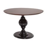 Mesa De Apoio Decorativa Vênus 90x76 Preta Imbuía
