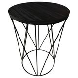 Mesa De Apoio Lateral Em Metal Estilo Industrial