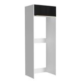 Porta Geladeira Madesa Lux 1 Porta Basculante Branco Preto