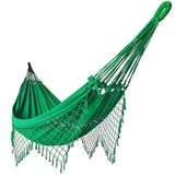 Rede De Dormir Casal Balanço De Algodão Verde Bandeira