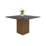 Mesa De Jantar 8 Lugares Tampo Vidro 120cm Nesty Viero Marrom