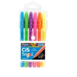 Caneta Gel Trigel 1.0 Neon Com 6 Cis