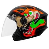 Capacete Aberto Pro Tork New Liberty 3 Coyote Preto Fosco 58