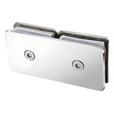 União De Vidros 180º Vidro/vidro Aço Inox Suporte V/v Steel