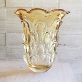 Vaso de Murano Extra Grande Cristais São Marcos - Cor Âmbar