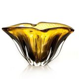 Cachepot De Murano São Marcos - Cristal Âmbar com Lilás 36cm