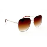 Óculos De Sol Feminino Atitude Dourado - Marrom 60mm