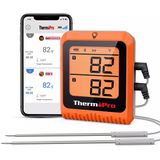 Termômetro De Grelhamento Sem Fio Termômetro De Carne Bluetooth Thermopro 500ft Com Termômetro De Churrasco Recarregável Inteligente De Dupla Sonda P