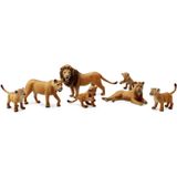 Attatoy Lion Figure Family (conjunto De 7 Peças), Orgulho De Leões Figuras De Brinquedo De Ação Com Rei Leão, Leoas E Filhotes