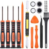 Kit De Reparo Para Xbox One/360/x Ps4 Ps3 Ps5, Kit Jorest 25pcs Com Chave De Segurança Ph0 E T6 T8 T10 Torx, Pé-de-cabra, Pinças, Escova, Tampas De A